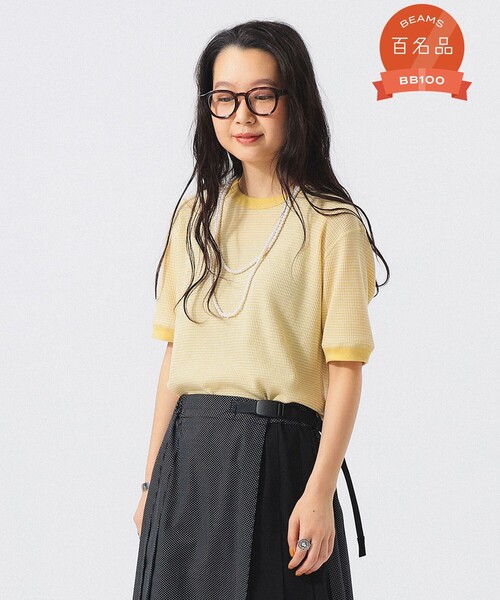 tシャツ 「別注」Healthknit / ワッフル ボーダー Tシャツ レディースの画像