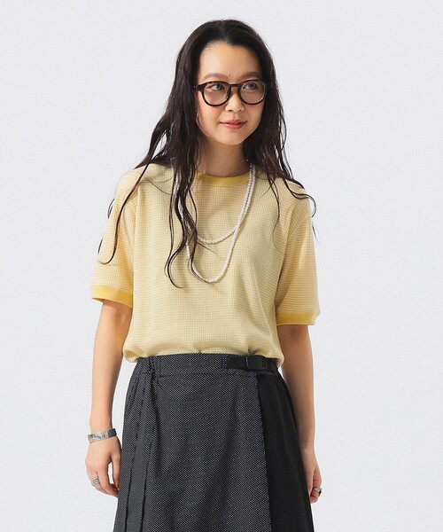 tシャツ 「別注」Healthknit / ワッフル ボーダー Tシャツ レディースの画像
