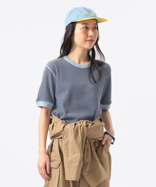 tシャツ 「別注」Healthknit / ワッフル ボーダー Tシャツ レディースの画像