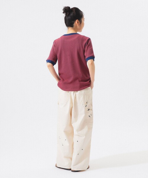 tシャツ 「別注」Healthknit / ワッフル ボーダー Tシャツ レディースの画像