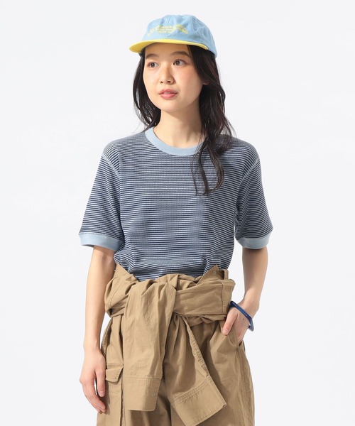 tシャツ 「別注」Healthknit / ワッフル ボーダー Tシャツ レディースの画像