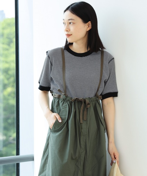 tシャツ 「別注」Healthknit / ワッフル ボーダー Tシャツ レディース BEAMS WOMEN｜【別注】Healthknit / ワッフル ボーダー Tシャツ