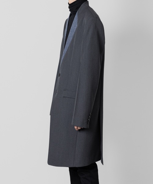 ジャケット テーラードジャケット collar cloth long jacket メンズの画像