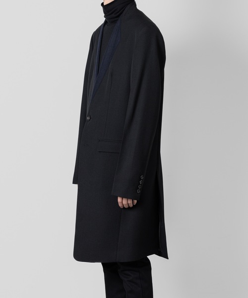 ジャケット テーラードジャケット collar cloth long jacket メンズの画像