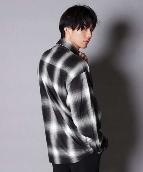 人気新作 シャツ 長袖シャツ ZOZOTOWN PayPayモール店 - 通販 - PayPayモール ブラウス Cal Top-OMBRE CHECK LS-SHOIRTS/キャルトップ チェック 即納最新作