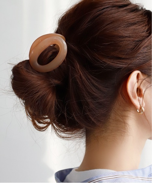 ANEMONE（アネモネ） ヘアクリップ フランス製オーバルバンスクリップ