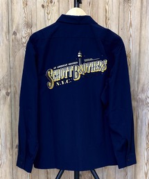 Schott N.Y.C シャツ BARBER EMB バーバーロゴ刺繍 ワークシャツ