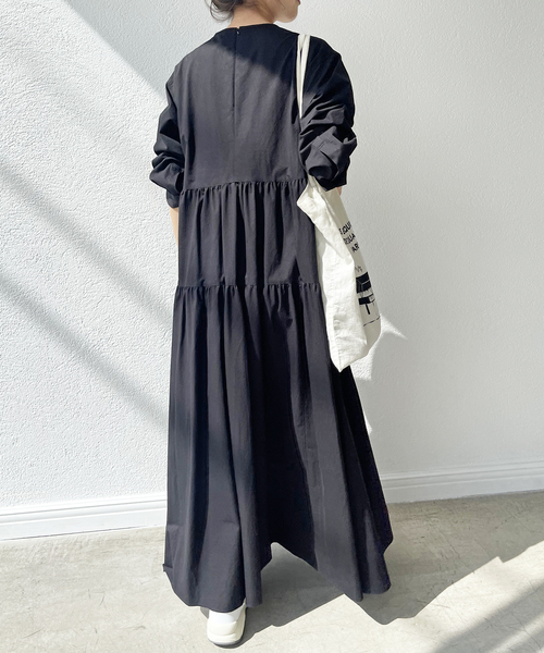 【美品】スピック&スパン　コットンツイルティアードワンピース 楽天市場】【SALE／30%OFF】コットンツイルティアードワンピース