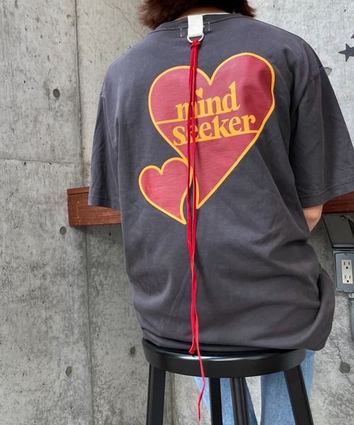 mindseeker tシャツ HEART LOGO PIGMENT TEE メンズ レディース