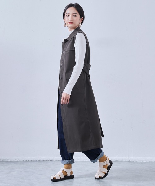 On One's Own ベスト ジレ ミリタリーロングベスト・ミリタリー風