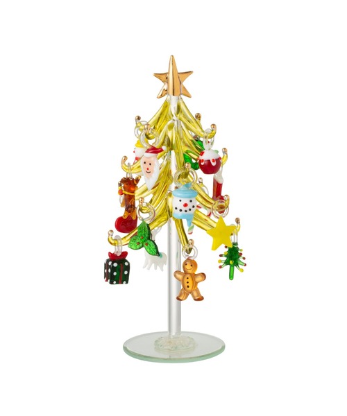 インテリア ガラスツリー マルチオーナメント L グリーン レディース