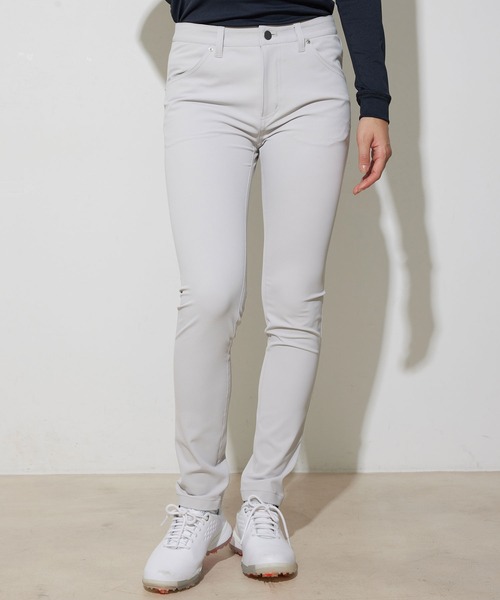 新品 ラッセルノ パンツ ホワイト ナイロン ストレッチ 防風 厚手 スキニー 8 チノパン ストレッチカラースキニーパンツ メンズ レディース