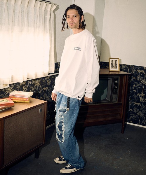 ADAMPATEK アダムパテック クラッシュルーズデニムパンツ サイズ2 ADAM PATEK ジーンズ ADAMPATEK/clash looose denim/クラッシュ
