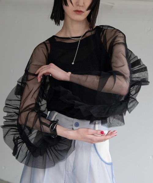 AAYUSHI フリルTシャツ　タグ付き　期間限定お値下げ LD81X01S_L.jpg