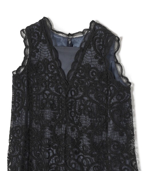 ANAYI（アナイ） ワンピース バテン風チュール刺繍サック ワンピース