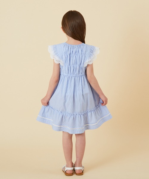 CHOPIN ワンピース ストライプレースワンピース キッズ 子供服