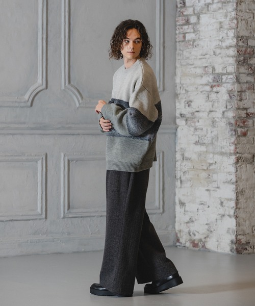 セーター ニット Gradation panel knit/グラデーションパネルニット 
