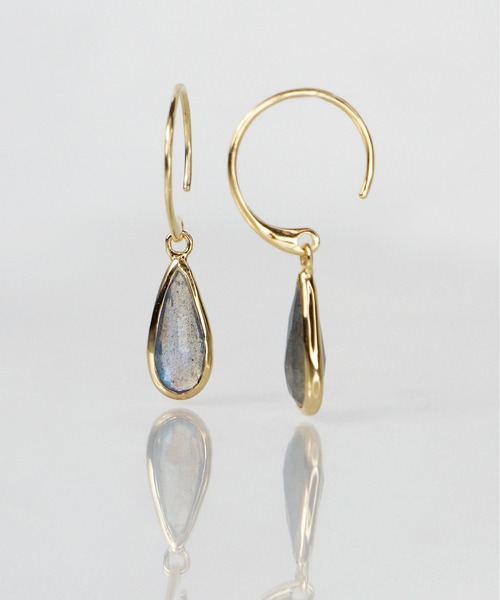 anq.（アンク） ピアス 「anq.」SV925・スモーキークォーツ/グリーン