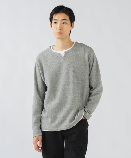 ハードレー BEAMS HEART（ビームス ハート） tシャツ 畦編み キーネック フェイク