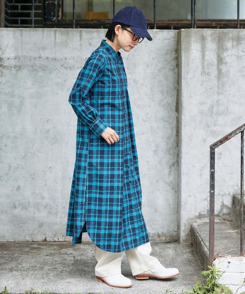 Sunny clouds（サニークラウズ） シャツワンピース ターコイズな