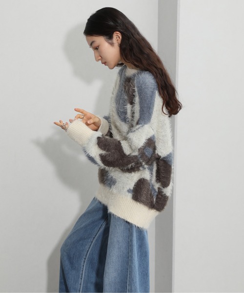 NOGLE ニット セーター 「NOGLE/ノグル」シャギーデザインオーバー