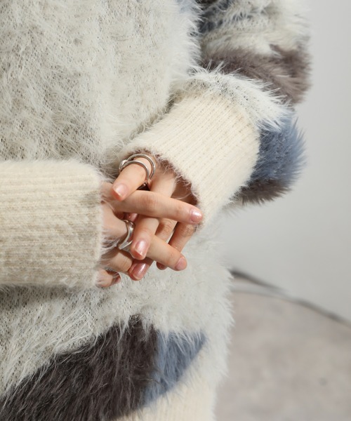 NOGLE ニット セーター 「NOGLE/ノグル」シャギーデザインオーバー