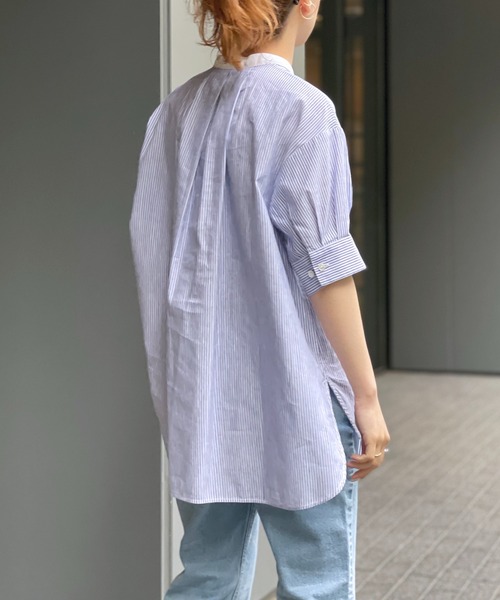 「Spick & Span」 半袖ブラウス FREE ブラック レディース Spick＆Span 「Spick & Span」 半袖ブラウス - ネイビー