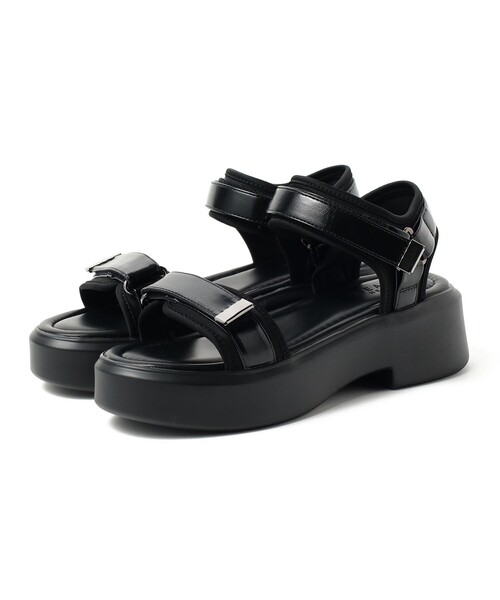 BEAMS HEART シルバー スポーツサンダル BEAMS HEART 「BEAMS HEART」 フラットサンダル LARGE シルバー