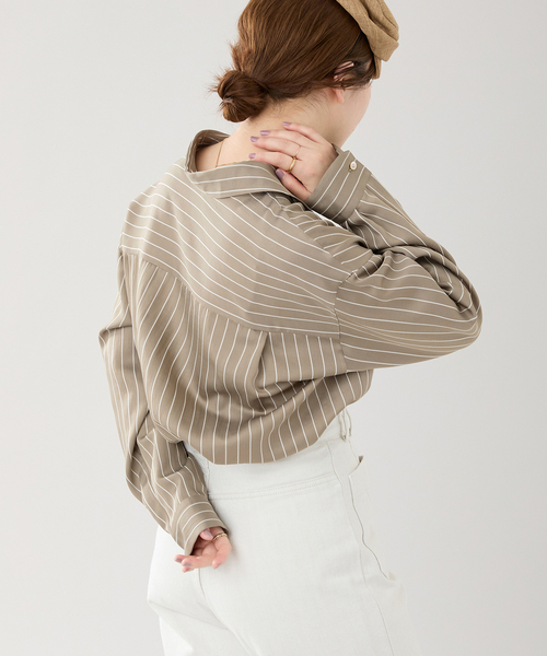 ☆イエナ☆サテンストライプシャツ　ナチュラル　新品！ IENA｜サテン ストライプ シャツ | Rakuten Fashion(楽天