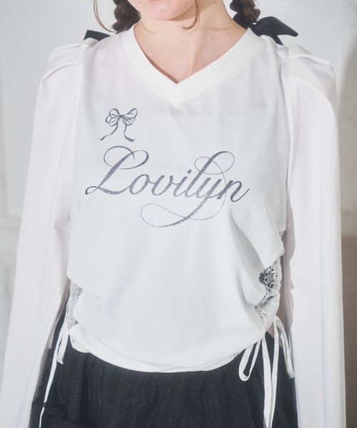 No.18 ローチェ キラキラLOGOのStylishゲームシャツ☆新品☆XL☆ Lovilyn tシャツ キラキラロゴガーリーゲームシャツ レディース