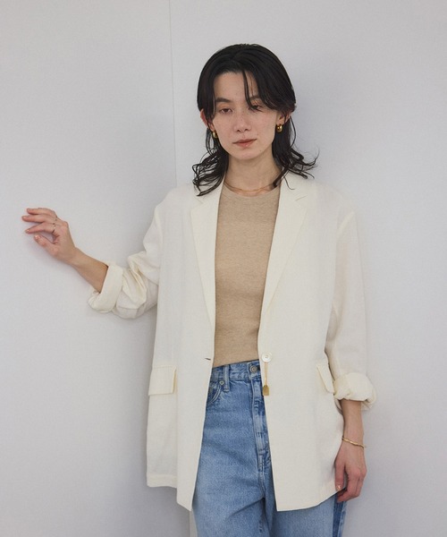 SALON adam et rope′ ダブルガーゼルーズジャケット 楽天市場】【洗える】ダブルガーゼルーズジャケット