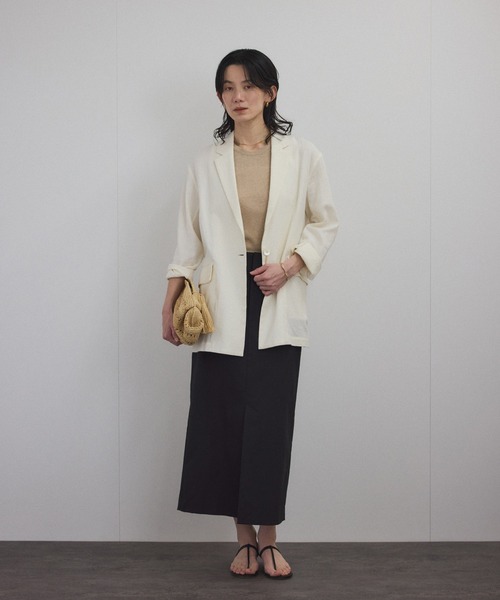 SALON adam et rope′ ダブルガーゼルーズジャケット 楽天市場】【洗える】ダブルガーゼルーズジャケット