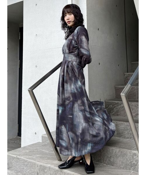 MURUA（ムルーア） ワンピース ニュアンスマキシパターンワンピース