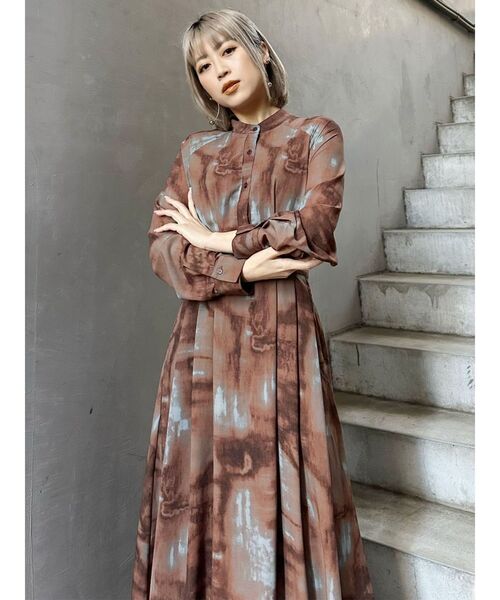 MURUA（ムルーア） ワンピース ニュアンスマキシパターンワンピース