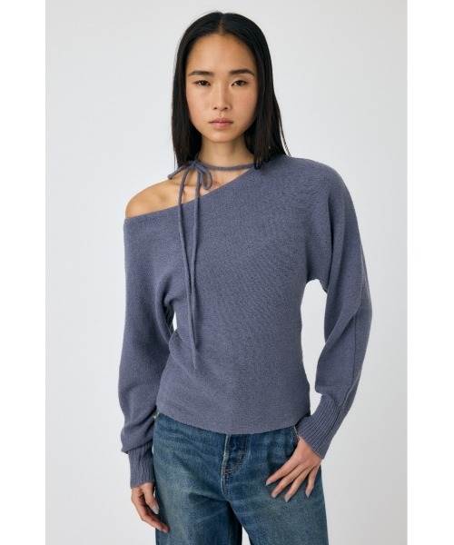 MOUSSY ONE SHOULDER ニット セーター MOUSSY ニット セーター ONE SHOULDER ニットトップス