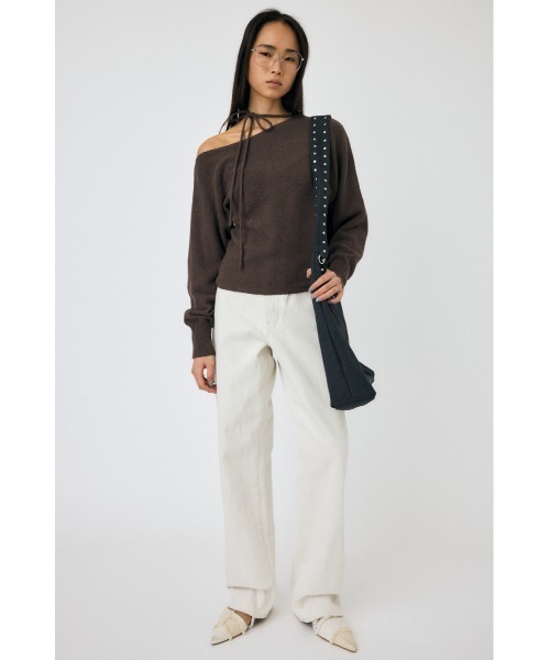 MOUSSY ONE SHOULDER ニット セーター MOUSSY ニット セーター ONE SHOULDER ニットトップス