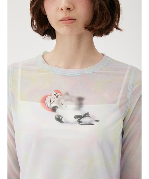 tシャツ 「Lizii Lin」キャットシアーカットソー レディース FURFUR tシャツ 「Lizii Lin」キャットシアーカットソー