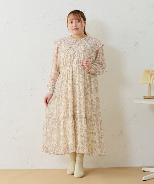♡Louiosy ルオシー♡襟付きレースカラーチェックワンピース 3Lサイズ Louiosy ルオシー レースカラーチェックワンピース 3L - メルカリ