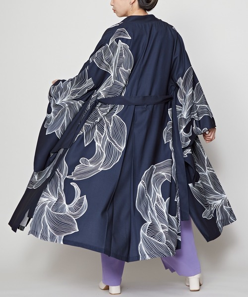 新品未使用❀花流長羽織 倭物やカヤ 和風着物袖花柄オケージョンセレモニー洗える 新品未使用❀花流長羽織 倭物やカヤ 和風着物袖花柄オケージョン