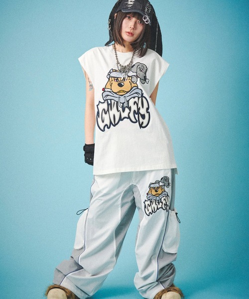 GALFY ノースリーブタンクトップ ダークグレー GALFY タンクトップ GALFY-袖を忘れしTee メンズ レディース