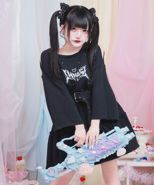 Hauls ワンピース Hauls 「Hauls」 半袖ワンピース FREE ブラック レディース
