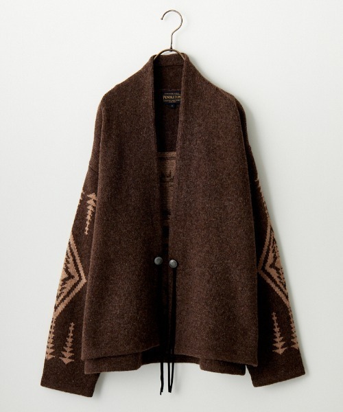 PENDLETON ニットカーディガン　ブラウン　S PENDLETON（ペンドルトン） ニットカーディガン S ブラウン レディース