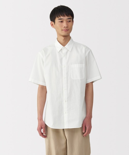 【美品】BEARDSLEY ホワイト 半袖シャツ綿100%タグ付き未使用品 ビアズリー BEARDSLEY 半袖Tブラウス （white） -ファッション