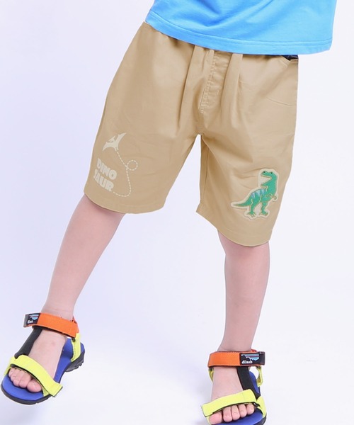 DILASH パンツ 恐竜ワッペンハーフパンツ キッズ 子供服 男の子