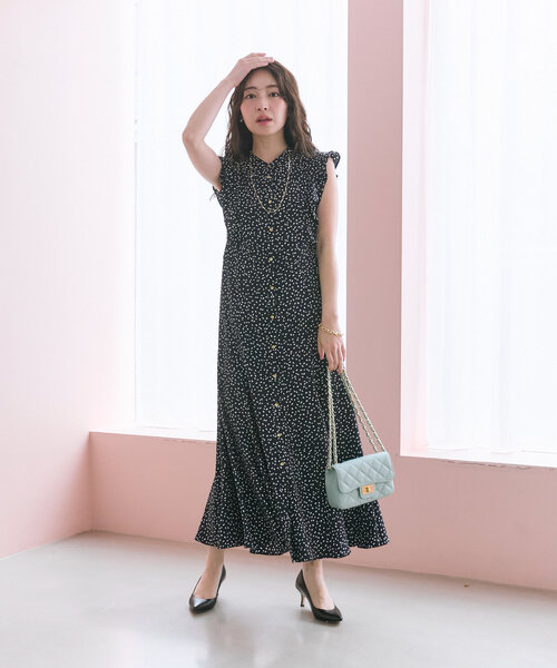 優れた品質 boutique La Bonbon 「miki監修」スクエアドット ワンピース ワンピース