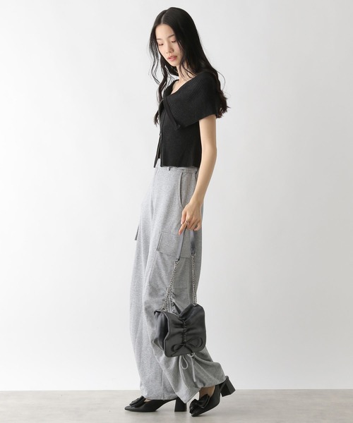 cher❤︎ 杢グレーオフショルニット Heather｜クロスオフショルニット(半袖) | Rakuten Fashion(楽天