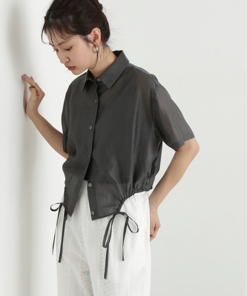 【原価ぶっ壊し割引】クロップドブラウス デザインクロップドトップス