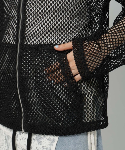 ニコアンド　be with M misayo メッシュパーカー　ブラック niko and・・・ 新品misayoメッシュパーカー【Be with M