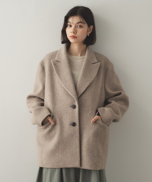 OPAQUE CLIP ベージュ ピーコート 40/L OPAQUE.CLIP（オペークドットクリップ） コート 38 ベージュ