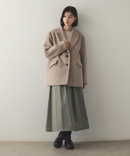 OPAQUE CLIP ベージュ ピーコート 40/L OPAQUE.CLIP（オペークドットクリップ） ピーコート pコート カシミヤ